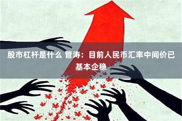 股市杠杆是什么 管涛：目前人民币汇率中间价已基本企稳