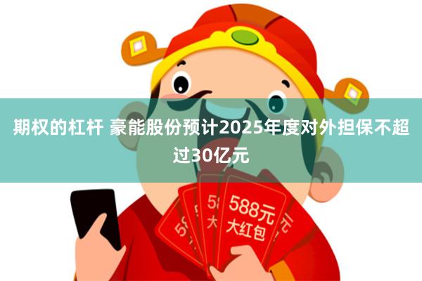 期权的杠杆 豪能股份预计2025年度对外担保不超过30亿元