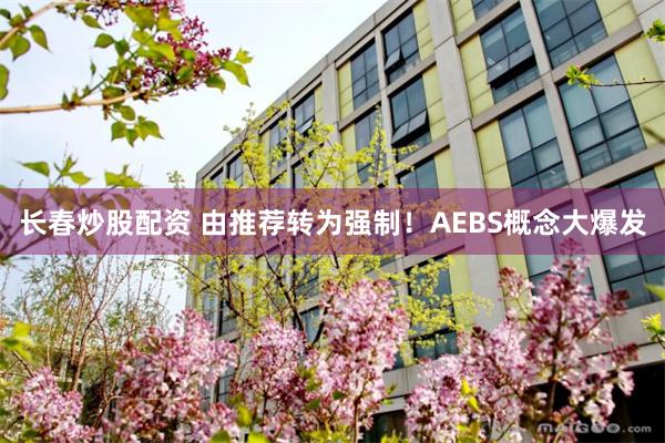 长春炒股配资 由推荐转为强制！AEBS概念大爆发