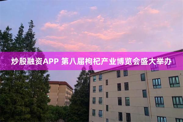 炒股融资APP 第八届枸杞产业博览会盛大举办
