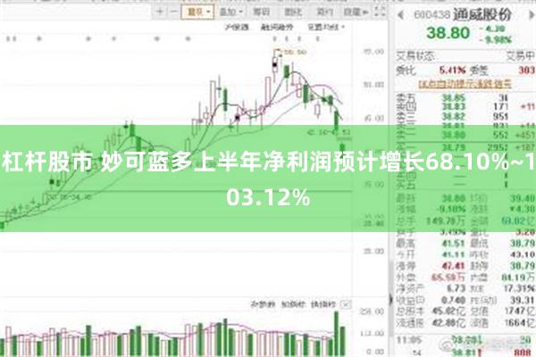 杠杆股市 妙可蓝多上半年净利润预计增长68.10%~103.12%