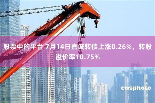 股票中的平台 7月14日嘉诚转债上涨0.26%，转股溢价率10.75%