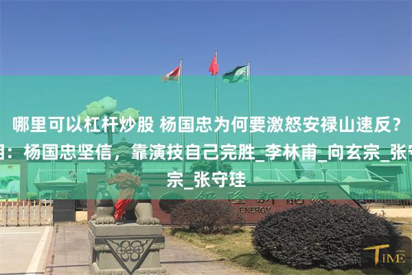 哪里可以杠杆炒股 杨国忠为何要激怒安禄山速反？真相：杨国忠坚信，靠演技自己完胜_李林甫_向玄宗_张守珪