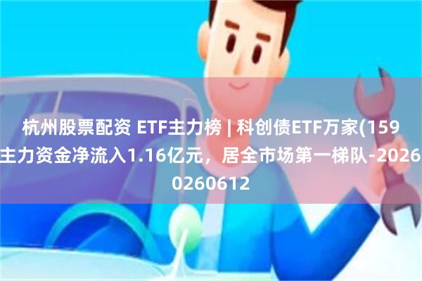 杭州股票配资 ETF主力榜 | 科创债ETF万家(159110)主力资金净流入1.16亿元，居全市场第一梯队-20260612