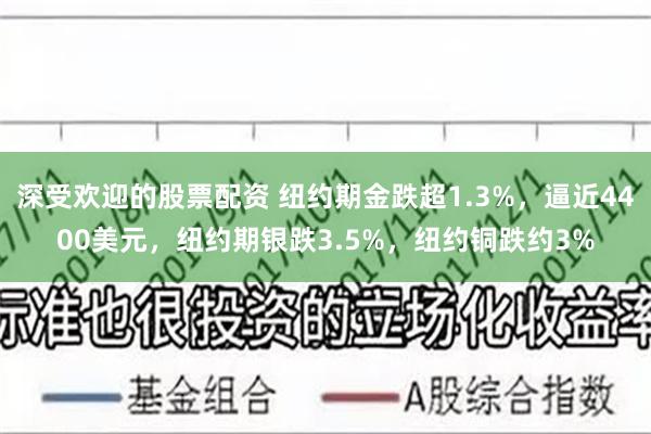 深受欢迎的股票配资 纽约期金跌超1.3%，逼近4400美元，纽约期银跌3.5%，纽约铜跌约3%