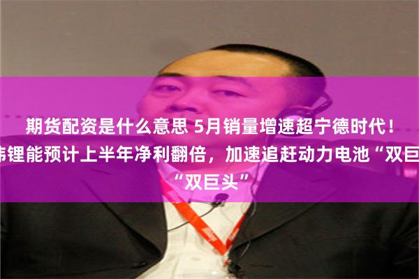 期货配资是什么意思 5月销量增速超宁德时代！亿纬锂能预计上半年净利翻倍，加速追赶动力电池“双巨头”