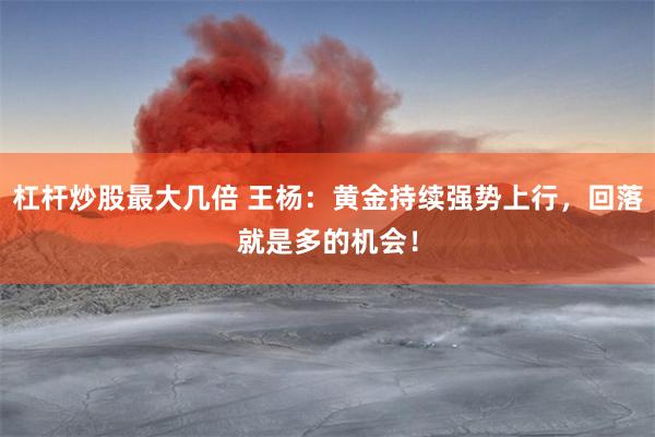 杠杆炒股最大几倍 王杨：黄金持续强势上行，回落就是多的机会！