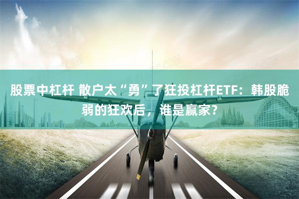 股票中杠杆 散户太“勇”了狂投杠杆ETF：韩股脆弱的狂欢后，谁是赢家？