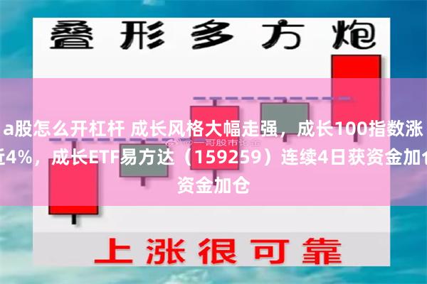 a股怎么开杠杆 成长风格大幅走强，成长100指数涨近4%，成长ETF易方达（159259）连续4日获资金加仓