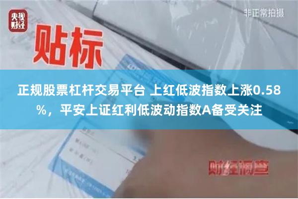 正规股票杠杆交易平台 上红低波指数上涨0.58%，平安上证红利低波动指数A备受关注